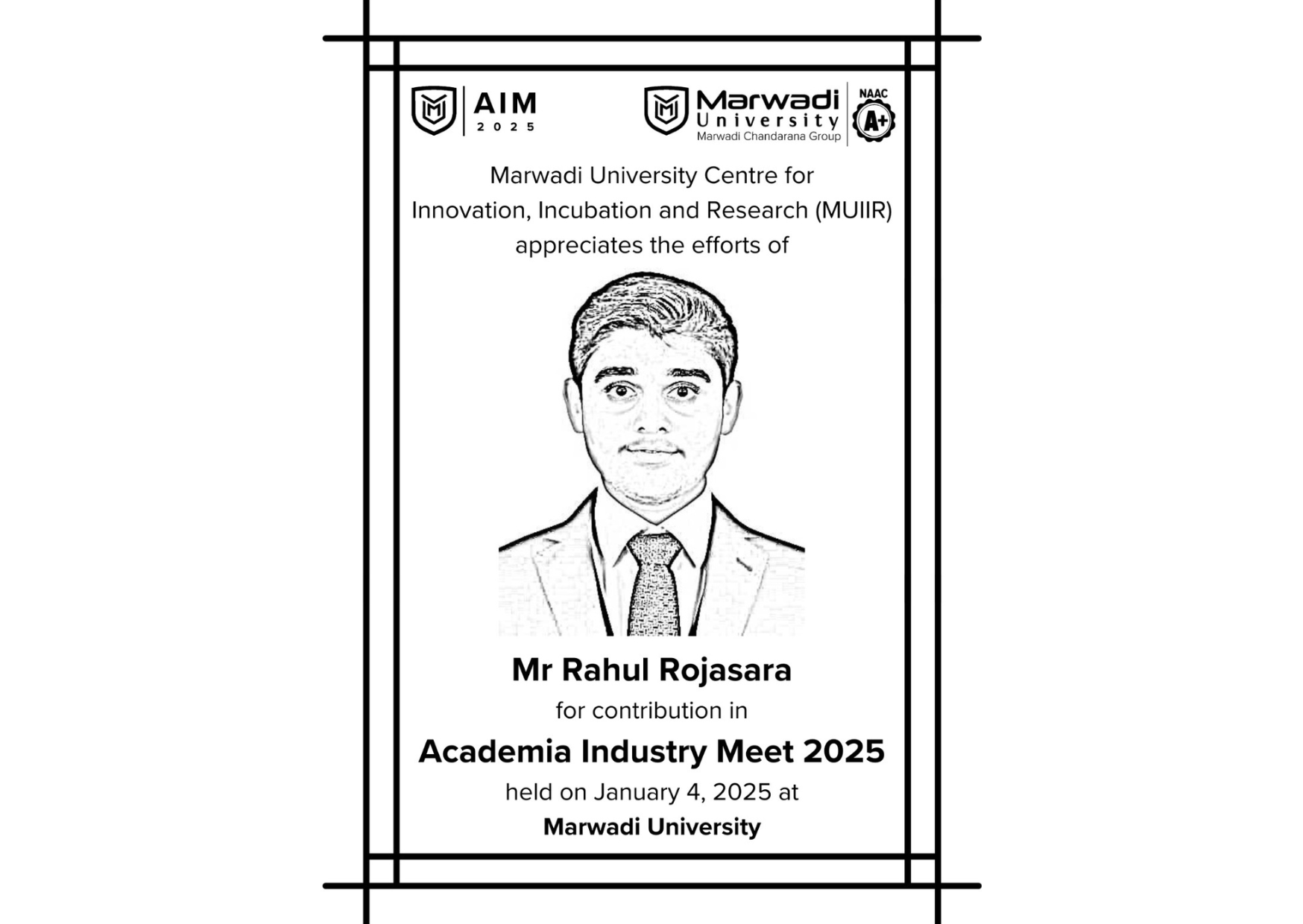 MU AIM 2025 Certificate